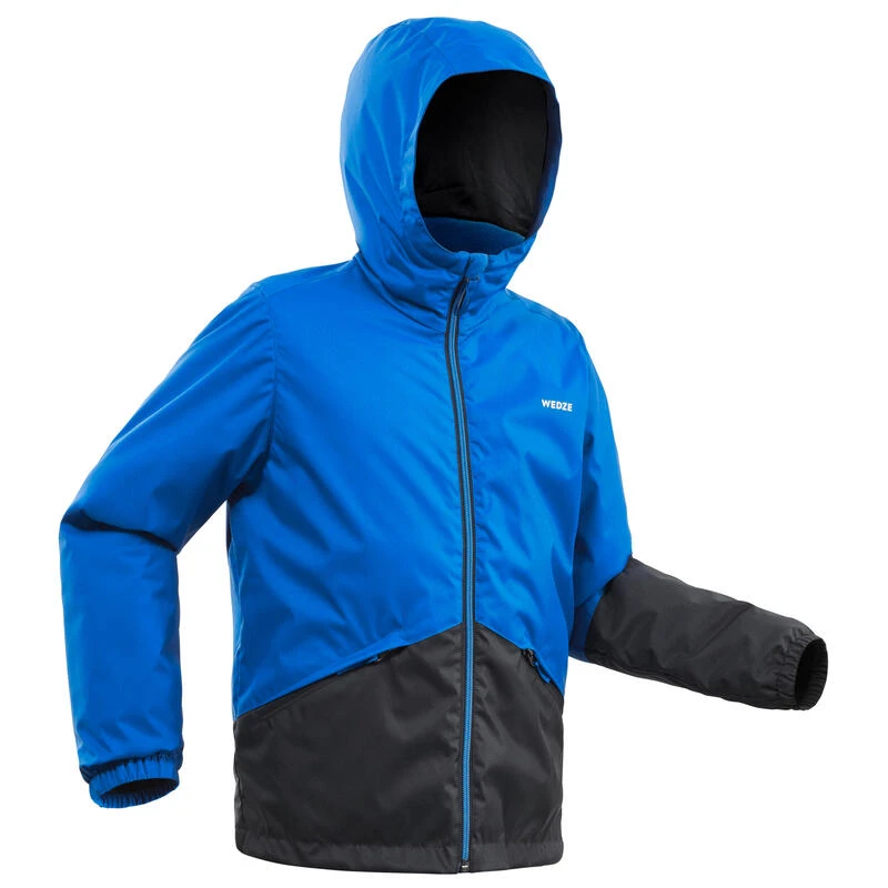 WEDZE Warme En Waterdichte Ski-jas Voor Kinderen 100 Blauw 1 WEDZE Warme En Waterdichte Ski-jas Voor Kinderen 100 Blauw