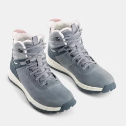 Quechua Warme En Waterdichte Wandelschoenen SH500 Leer Veters Kinderen Maat 35-38 -Mode Geest Verkoop warme en waterdichte wandelschoenen sh500 leer veters kinderen maat 35 38 4