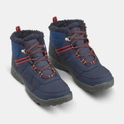 Quechua WARME EN WATERDICHTE WANDELSCHOENEN VOOR KINDEREN SH100 WARM VETERS MAAT 35-38 -Mode Geest Verkoop warme en waterdichte wandelschoenen voor kinderen sh100 warm veters maat 35 38 1