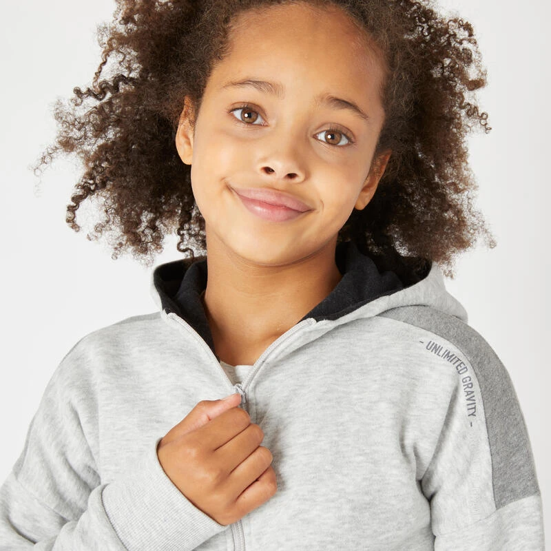 Warme Hoodie Met Rits Voor Kinderen 500 Gemêleerd Lichtgrijs 4 Warme Hoodie Met Rits Voor Kinderen 500 Gemêleerd Lichtgrijs - Afbeelding 4