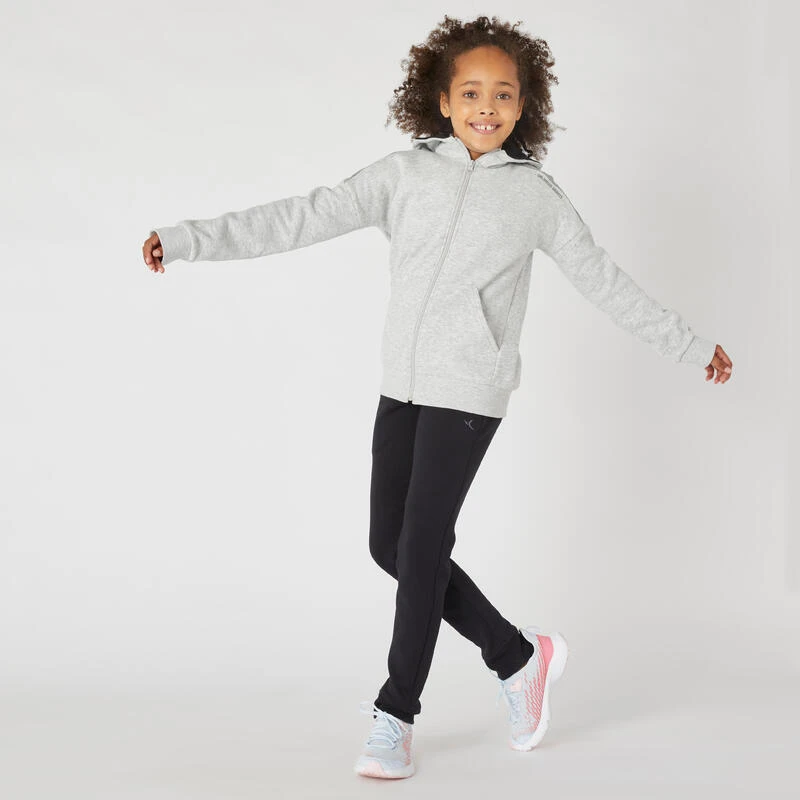 Warme Hoodie Met Rits Voor Kinderen 500 Gemêleerd Lichtgrijs 6 Warme Hoodie Met Rits Voor Kinderen 500 Gemêleerd Lichtgrijs - Afbeelding 6