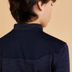 Warm Poloshirt Voor Paardrijden Kinderen 500 WARM Lange Mouwen -Mode Geest Verkoop warme paardrijpolo met lange mouwen voor kinderen 500 marineblauw 4