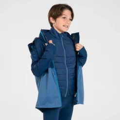 Waterdichte 3-in-1 Hardloopjas Met Uitneembare Bodywarmer Voor Kinderen -Mode Geest Verkoop waterdichte 3 in 1 hardloopjas met uitneembare bodywarmer voor kinderen marineblauw 2