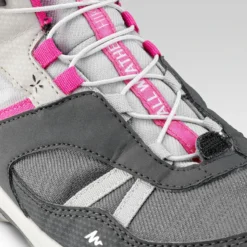 Quechua Waterdichte Halfhoge Wandelschoenen Voor Kinderen Crossrock Grijs 35-38 Veters -Mode Geest Verkoop waterdichte halfhoge wandelschoenen voor kinderen crossrock grijs 35 38 veters 5