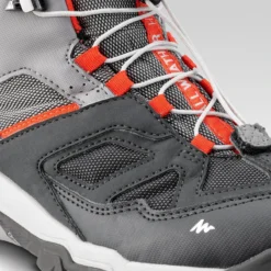 Quechua Waterdichte Halfhoge Wandelschoenen Voor Kinderen Crossrock Veters 35-38 Grijs -Mode Geest Verkoop waterdichte halfhoge wandelschoenen voor kinderen crossrock veters 35 38 grijs 5