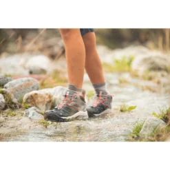 Quechua Waterdichte Halfhoge Wandelschoenen Voor Kinderen Crossrock Veters 35-38 Grijs -Mode Geest Verkoop waterdichte halfhoge wandelschoenen voor kinderen crossrock veters 35 38 grijs 7