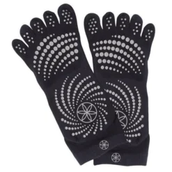 Gaiam Yoga Sokken - Grippy Socks - Zwart - Maat M/L - Yogasokken